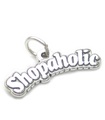 Ciondolo in argento sterling fanatico dello shopping .925 x 1 Charms shopper shopping