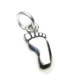 Footprint sterling silver charm .925 x 1 Foot Print print charms