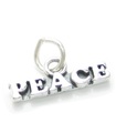 Peace charm i sterling silver .925 x 1 Love No to War Fredlig lugn charm