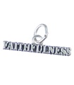 Faithfulness sterling silver charm .925 x 1 Words Faith Expression charms