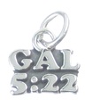 Gal 5:22 Bibeln charm i sterling silver .925 x 1 Bibeln heliga böner