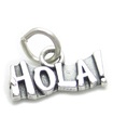 Hola Sterling Silber Charm .925 x 1 Hallo Hey Hallo Gruß spanische Charms