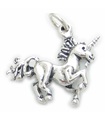 Charm de plata de ley de unicornio .925 x 1 Charms de fantasía de unicornios