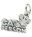 Chat personne en argent sterling .925 x 1 charmes Pussy Cats