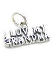 J'aime ma grand-mère breloque en argent sterling .925 x 1 Grandmas Loving charms