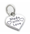 Made with Love breloque en argent sterling .925 x 1 breloques d'amour