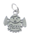 Faith Angel sterling silver charm .925 x1 Angels Protection Skydda charm