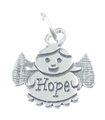 Dije de plata de ley Hope Angel .925 x1 Dijes de protección de ángeles protegen