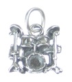 Drum Kit sterling silver charm .925 x 1 Drums Sets Kits Band charms