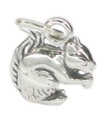 Squirrel sterling silver charm .925 x 1 Squirrels charms