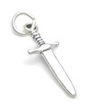 Sword sterling silver charm .925 x 1 Dagger Swords Vapen charm