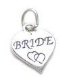 Bride sterling silver charm .925 x 1 Brides Engagement wedding charms