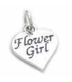 Flower Girl sterling silver charm .925 x 1 Flowers Girls Bröllop charm