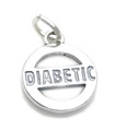 Diabetische sterling zilveren bedel .925 x 1 Diabetes Diabetes bedels