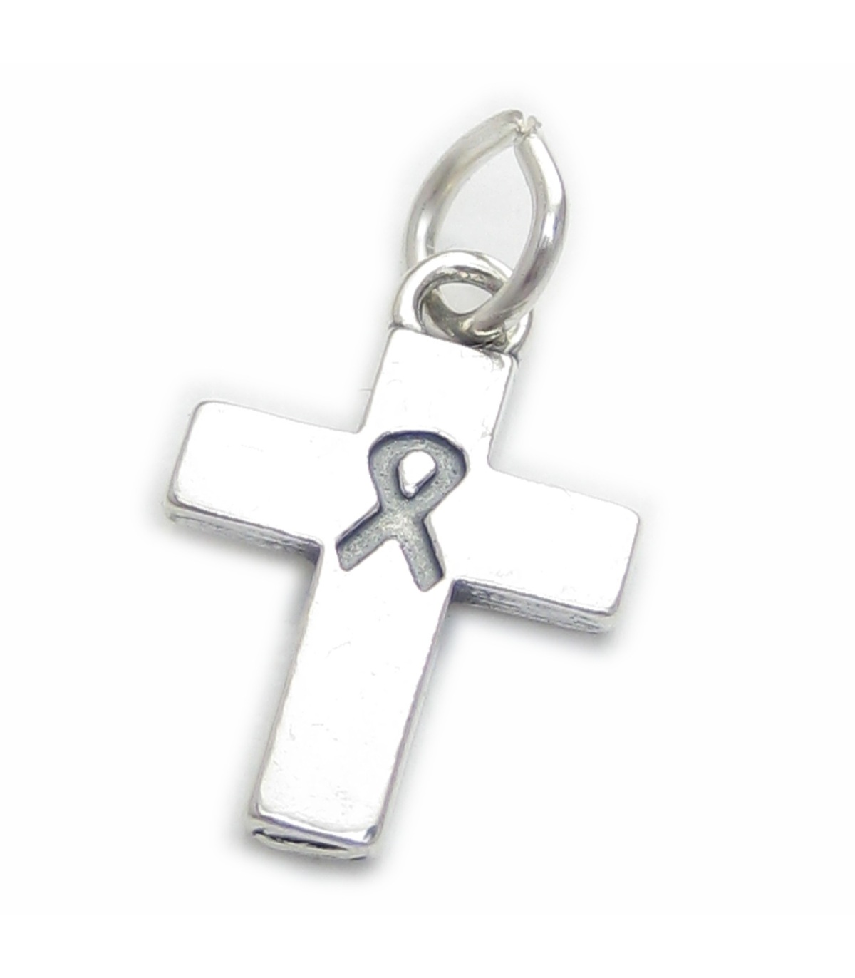 Support ribbon sterling silver outlet cross