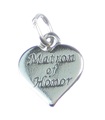 Charme de matrone d'honneur en argent sterling .925 x 1 Mariages Breloques de mariage