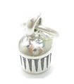 Dije de plata esterlina Fairy Cake .925 x 1 Muffin Queen cup cakes charms