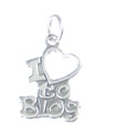 Jag älskar att blogga charm i sterlingsilver .925 x 1 Bloggande charm