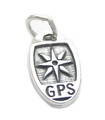 Geocaching GPS charm i sterling silver .925 x 1 Geo Caching berlocker