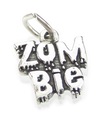 Zombie charm i sterling silver .925 x 1 Skräck Zombies och odöda charm