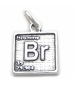 Brom Br Element berlock i sterling silver .925 x 1 Kemiska berlocker