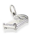 Charme de lit 2D en argent sterling .925 x 1 Charmes de sommeil et de lits