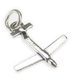 Charme de planeur en argent sterling .925 x 1 Gliding Gliders and Aircraft charms