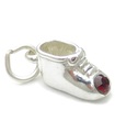 Gennaio Birthstone scarpa bambino charm in argento sterling .925 x1 Birthstones