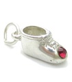 July Birthstone baby shoe sterling silver charm .925 x1 Birthstones