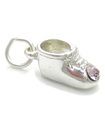 Ciondolo in argento sterling per scarpe da bambino June Birthstone .925 x1 Birthstones