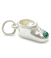 Zapato bebé Piedra Mayo Charm plata .925 x1 Piedras