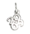 2009 års charm i sterling silver .925 x 1 års examen Födelsedagsberlocker