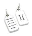 Second Commandment sterling silver charm .925 x 1 2nd Commandments charms