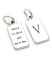 Fifth Commandment sterling silver charm .925 x 1 5th Commandments charms