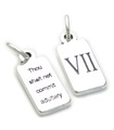 Seventh Commandment sterling silver charm .925 x1 7th Commandments charms