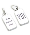 Eighth Commandment sterling silver charm .925 x 1 8th Commandments charms