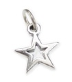 Star sterling silver charm .925 x 1 Stars charms