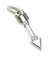 Arrow charm i 2D sterling silver .925 x 1 Pilar