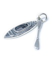 Kayak & Paddle Sterling Silber Charm .925 x 1 Kayaking & Kayaks Charms