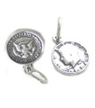 Kennedy Half Dollar TINY charm i sterling silver .925 x 1 mynt charm