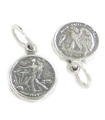 Walking Liberty Half Dollar TINY charm i sterlingsilver .925 x 1 berlocker