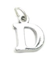 Bokstav D Initial sterling silver charm .925 x 1 Bokstäver berlocker hänge