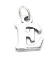 Bokstav E Initial sterling silver charm .925 x 1 Bokstäver berlocker hänge