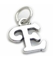 Script Letter E Initial sterling silver charm .925 x 1 Bokstäver charm