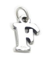 Lettera F iniziale charm in argento sterling .925 x 1 ciondolo con ciondoli lettere