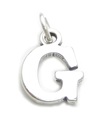 Charm inicial Letra G en plata de primera ley .925 x 1 Colgante charms Letras