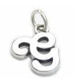 Script lettera G iniziale charm in argento sterling .925 x 1 lettere charms