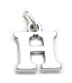 Bokstav H Initial sterling silver charm .925 x 1 Bokstäver berlocker hänge