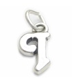 Script Letter I Initial sterling silver charm .925 x 1 Letters charms