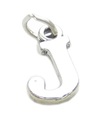 Bokstav J Initial sterling silver charm .925 x 1 Bokstäver berlocker hänge